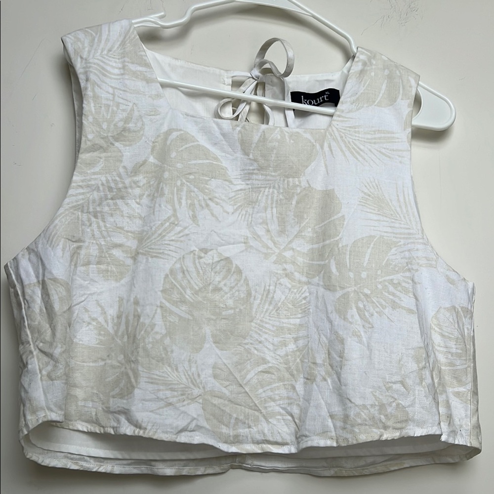 Kourt Cotton Blend Crop Top XL